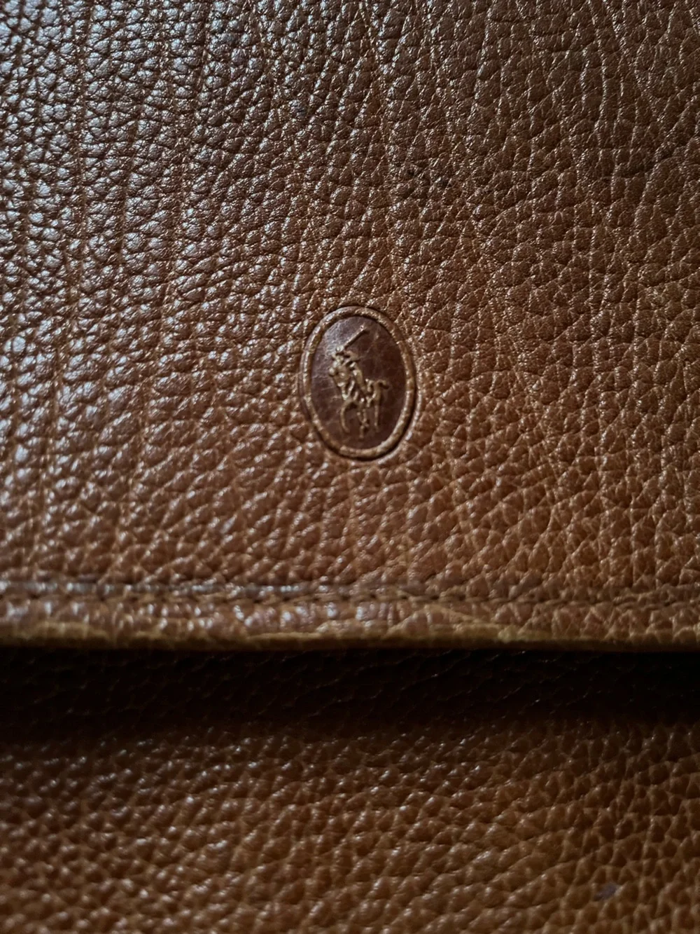 Polo Ralph Lauren Vintage Textured Leather Briefcase